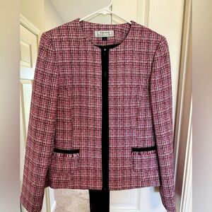 Tahari Tweed Open Jacket
